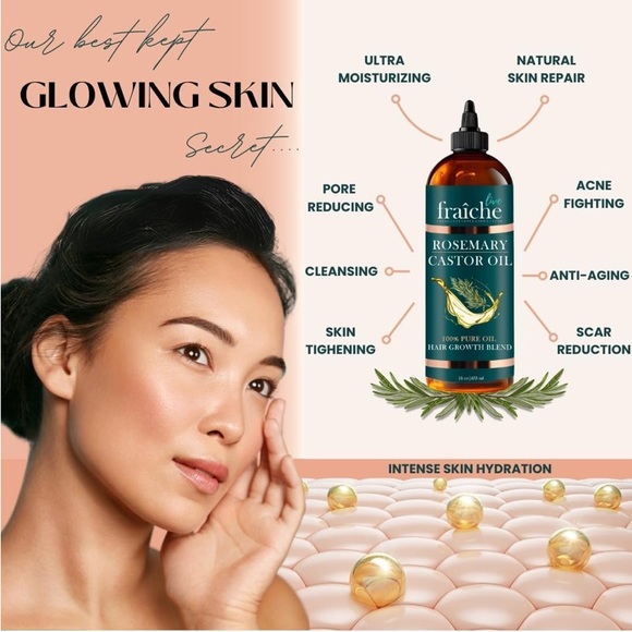 Castor Oil with Rosemary Oil for Hair Reduce Hair Loss & Promote a Healthy Scalp - Picture 5 of 7